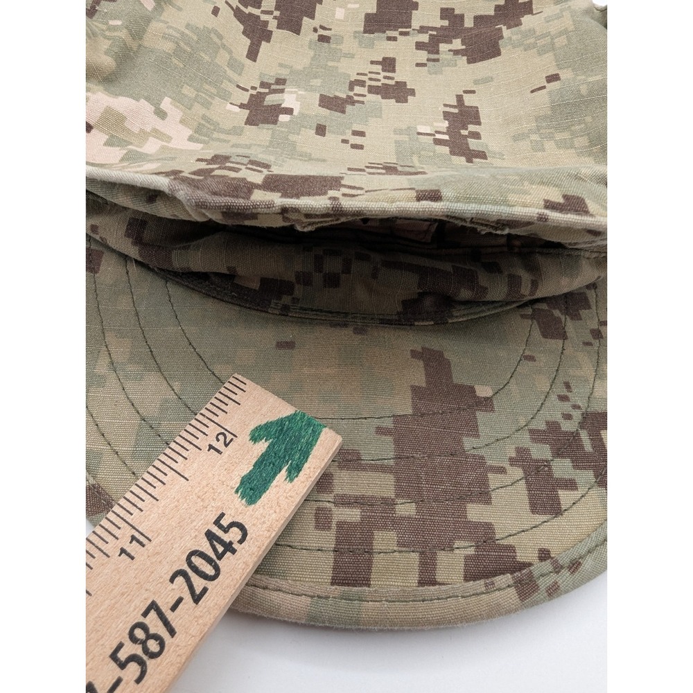 US Navy NWU Type III AOR2 Digital Camo 8 Point Utility Cover Hat Size 7 3/4 E-5 - Picture 6 of 7